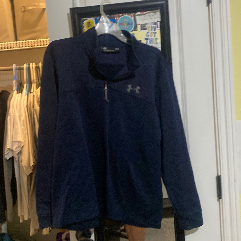 navy under armor 1/4 zip